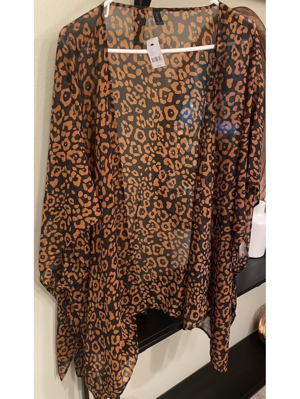 Women’s Lane Bryant Animal Print Sheer Wrap Kimono Cover-Up One Size